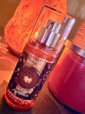 Bath & Body Works Glazed Pumpkin Mist Body Spray Fragrance Mini Travel 2.5oz New